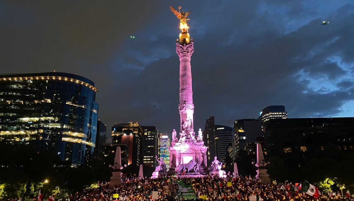 Realizan protesta pacífica contra la Reforma al Poder Judicial en CDMX