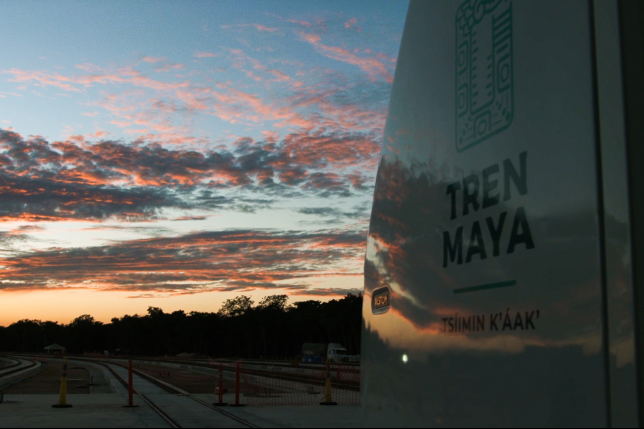 Atardecer desde el Tren Maya