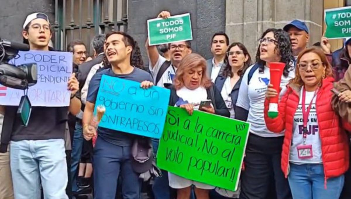 Trabajadores del Poder Judicial bloquearon los accesos a la Suprema Corte de Justicia de la nación (SCJN)