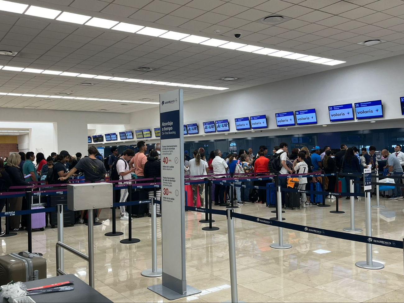 Aerus cancela vuelos de Cancún y Villahermosa en el aeropuerto de Mérida