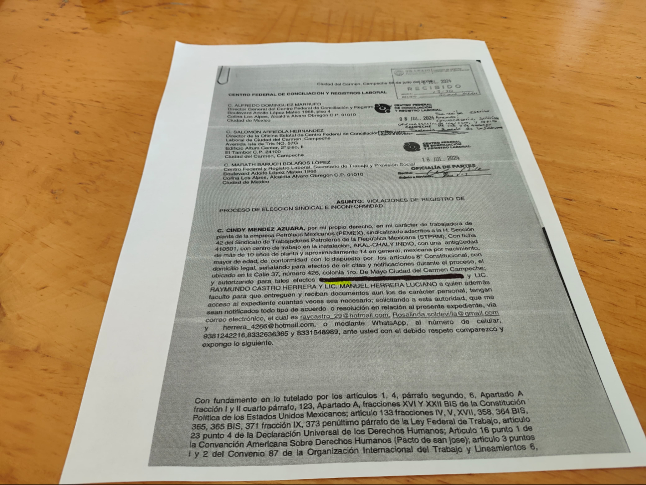 Cindy Méndez Azuara lamentó la falta de apoyo a las mujeres y la perpetuación del poder por el grupo liderado por Luis Gerardo Pérez Sánchez.