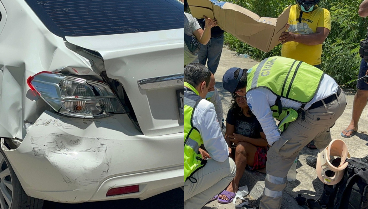 Dos accidentes en la avenida Concordia dejaron dos personas hospitalizadas y daños de regular cuantía.