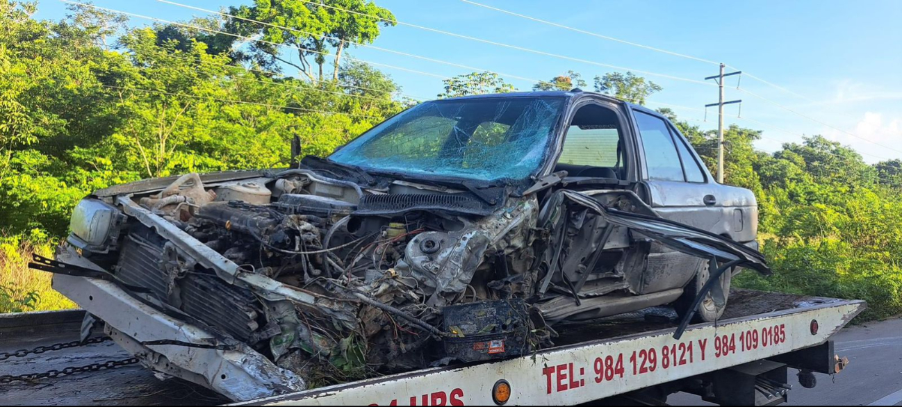 El accidente ocurrió en carretera federal 307 a las 7 am