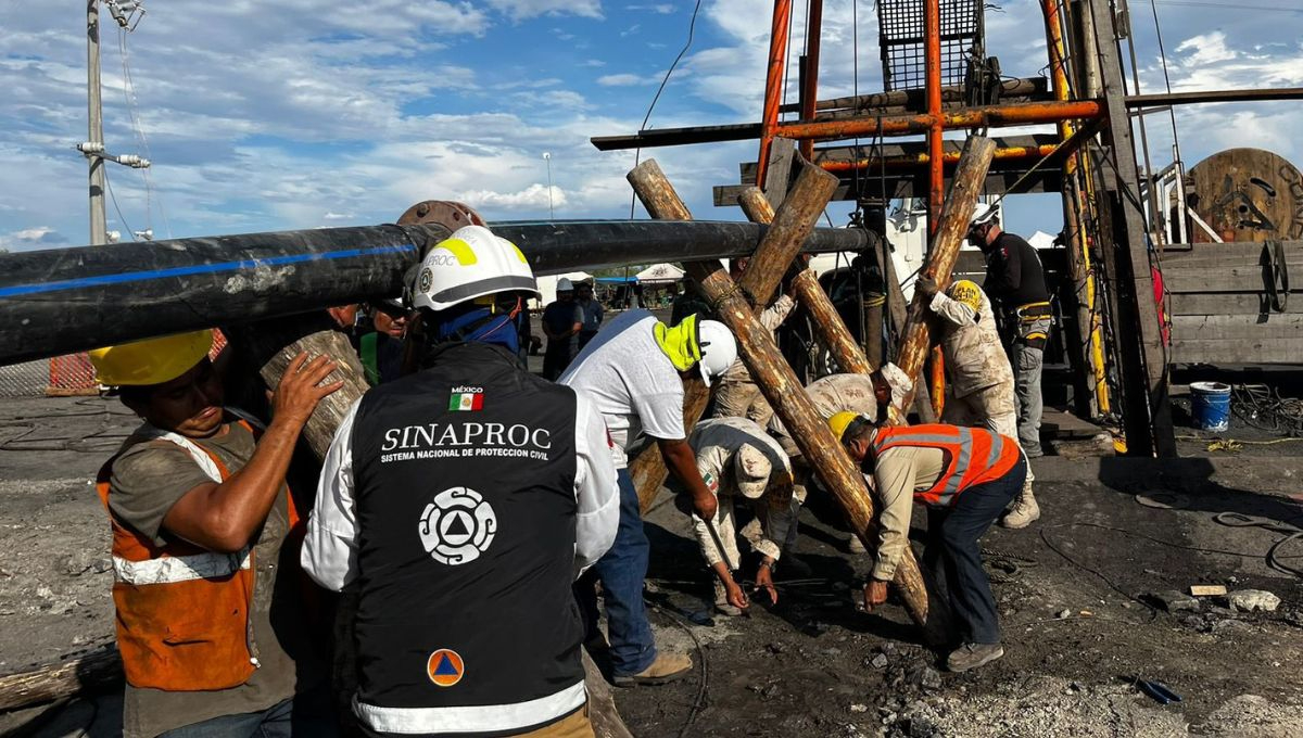 Trabajos de rescate en la mina El Pinabete