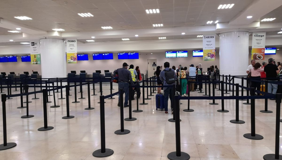 Aeropuerto Internacional de Cancún este lunes 5 de agosto