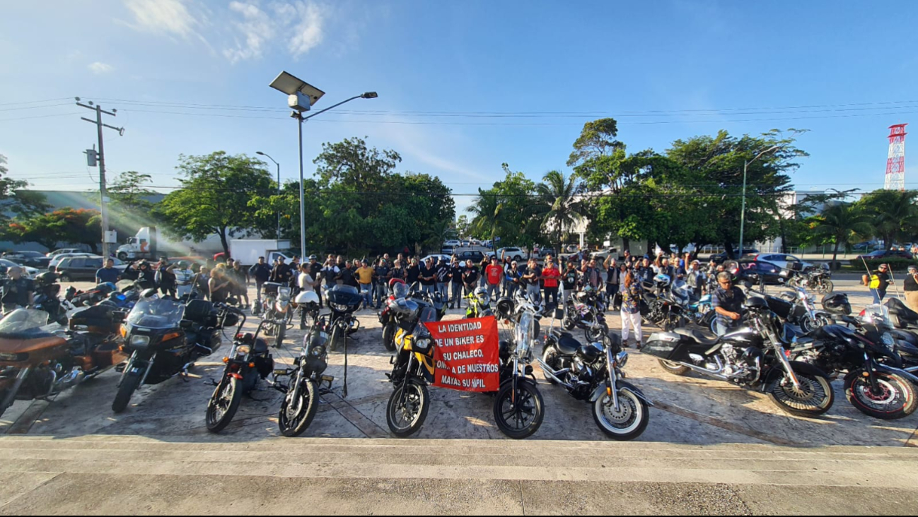 Bikers se unieron contra la Ley Chaleco en Cancún