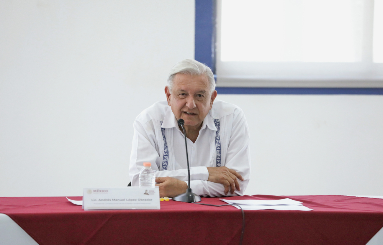 Andrés Manuel López Obrador durante una evaluación de programas gubernamentales