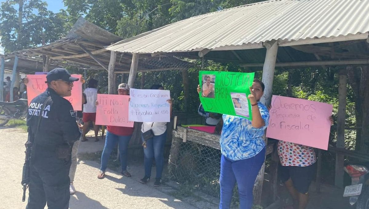 Así lucía la manifestación en el tramo carretero