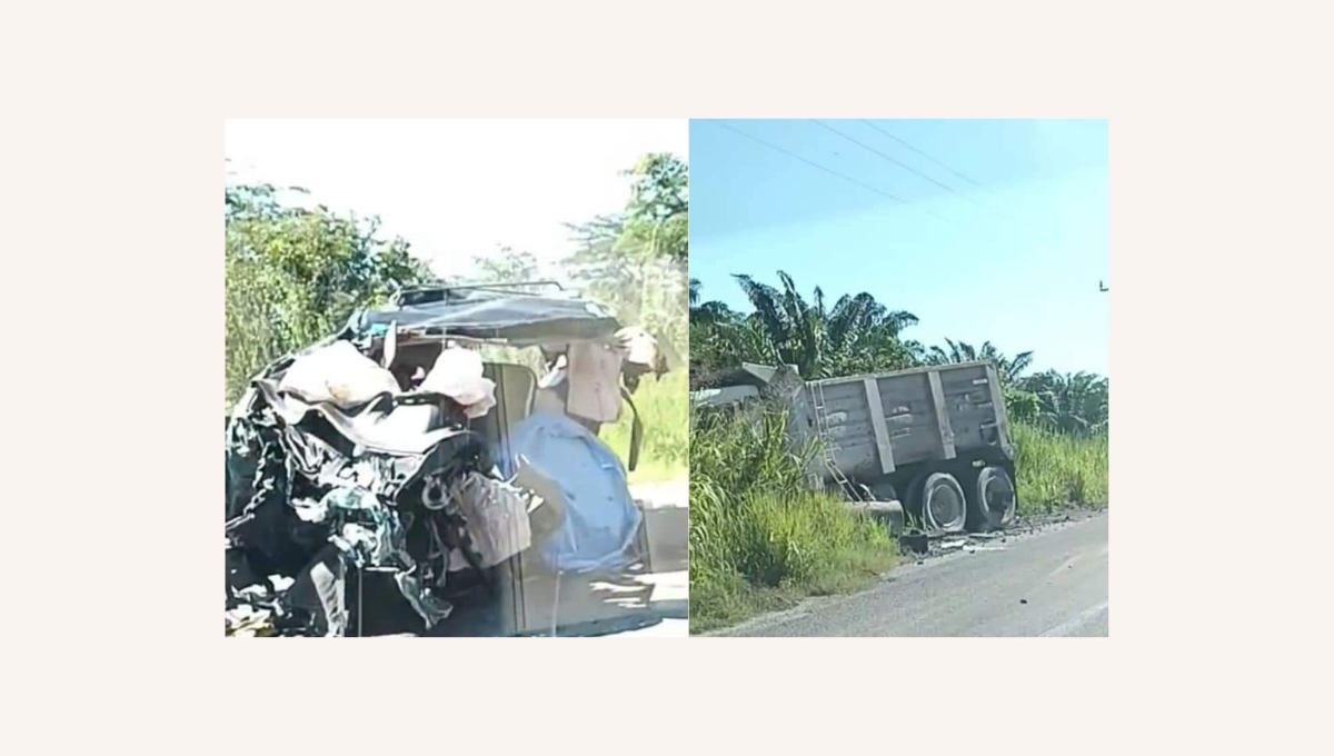 Presuntamente el neumático de una de las camionetas explotó al irse en un bache