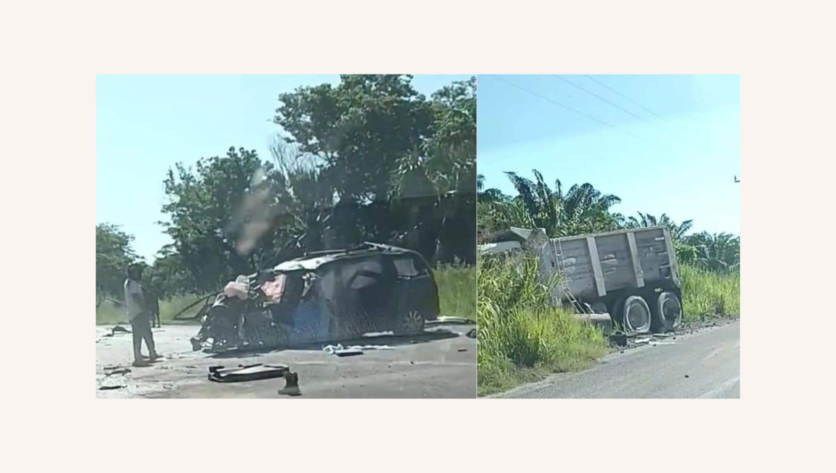 Fatal accidente en  la Carretera Federal Villahermosa-Escárcega, deja una persona muerta 