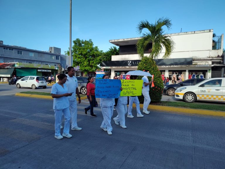 Trabajadores del Hospital General de Chetumal convocan a una nueva marcha