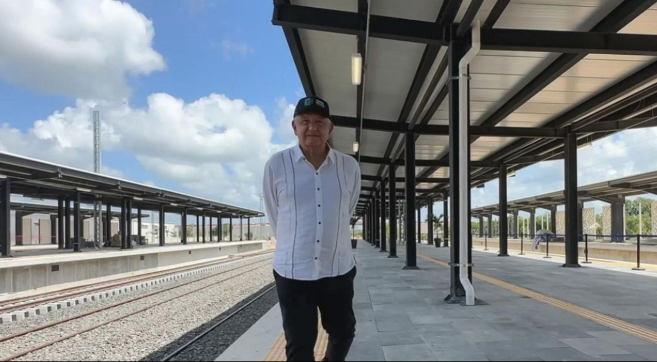 AMLO resalta el tramo 7 del Tren Maya, porque pasa por centros arqueológicos