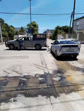 El accidente fue provocado por el automovilista que no respetó el alto