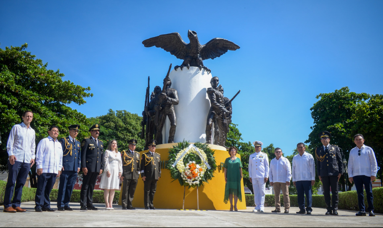 Realizan  ceremonia conmemorativa por la gesta heroica de los Niños Héroes, en Mérida