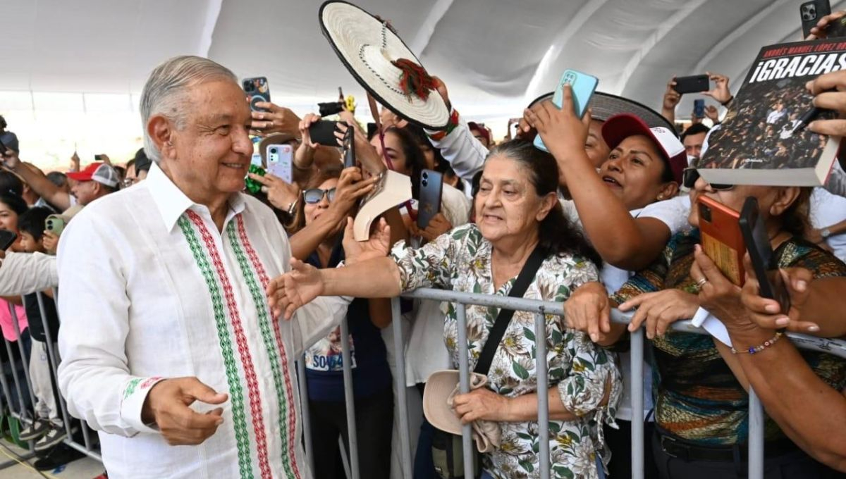 AMLO en su visita a Palenque