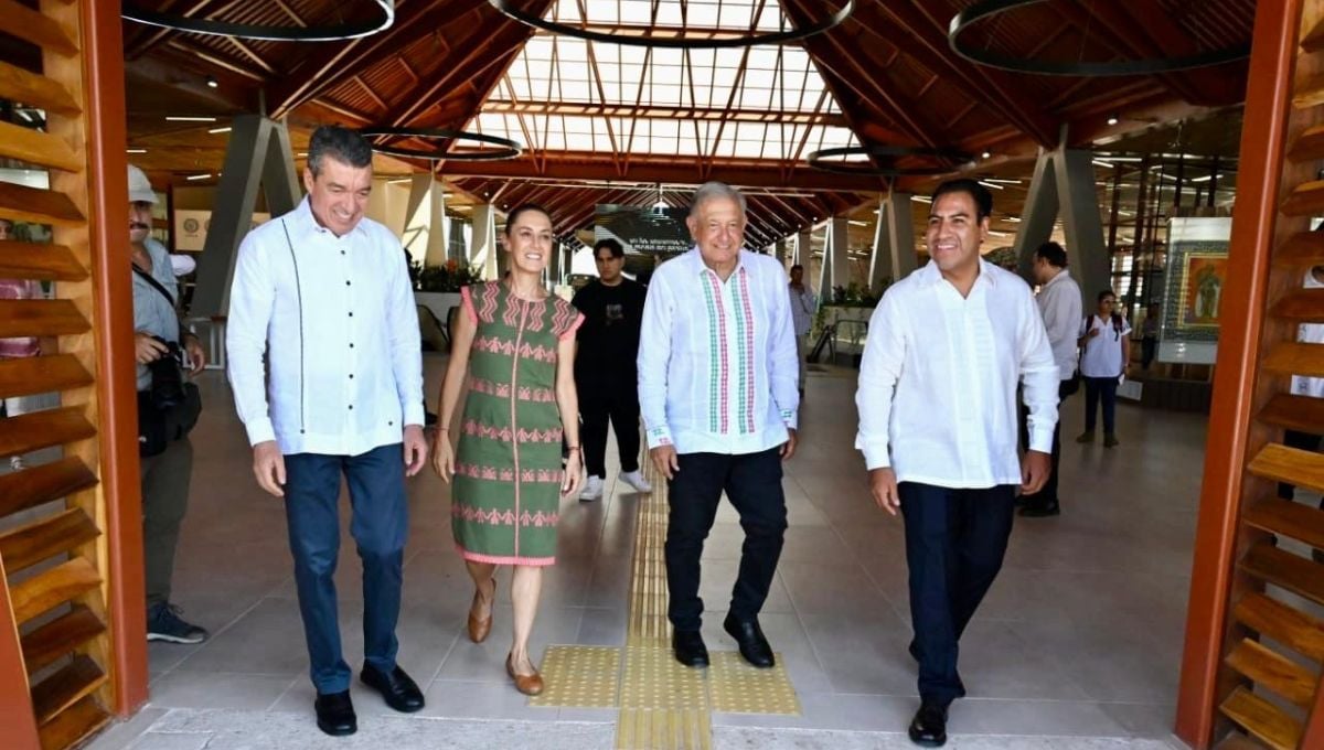 Rutilio Escandón, Claudia Sheinbaum, Andrés Manuel López Obrador y Eduardo Ramírez