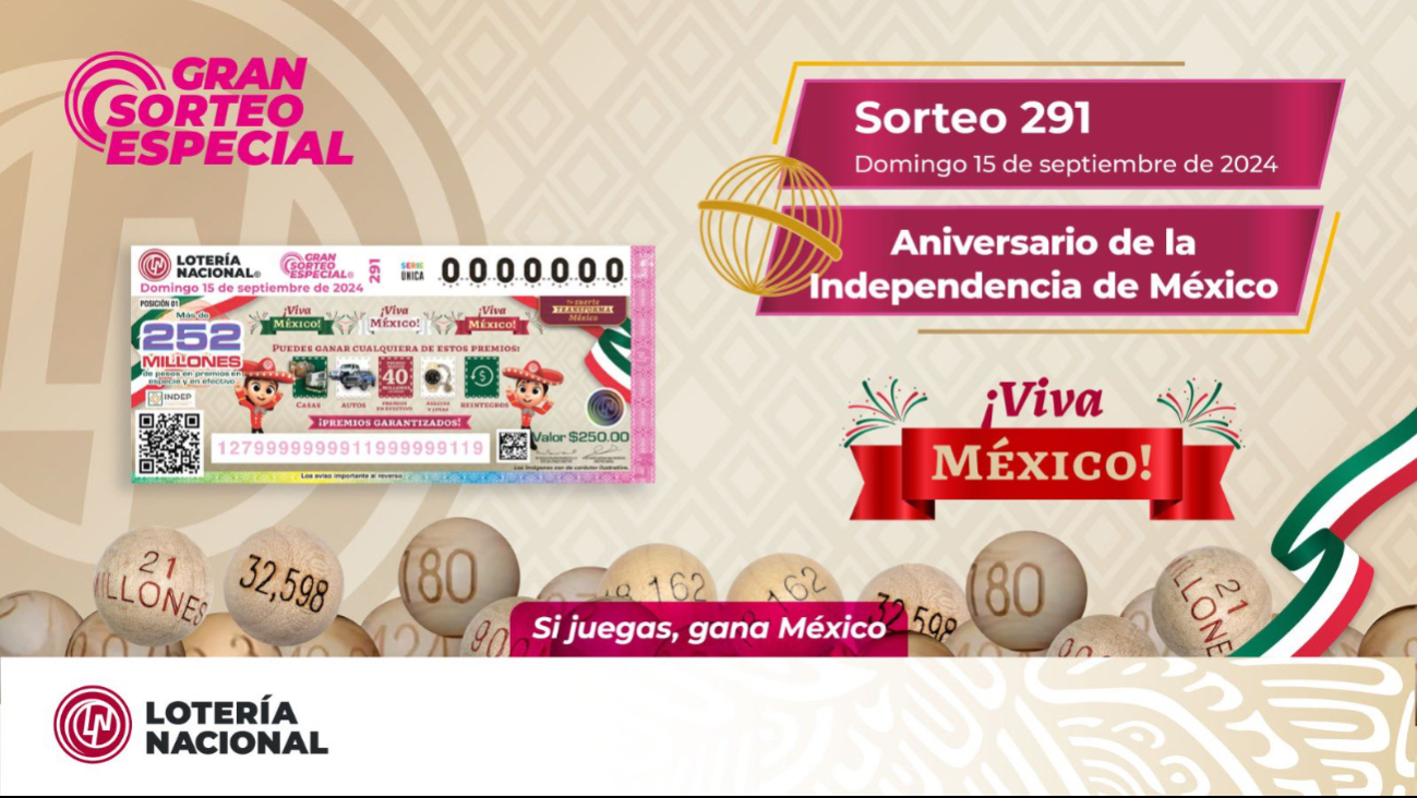 Gran Sorteo Especial 291 de la Lotería Nacional: Sigue en vivo este evento