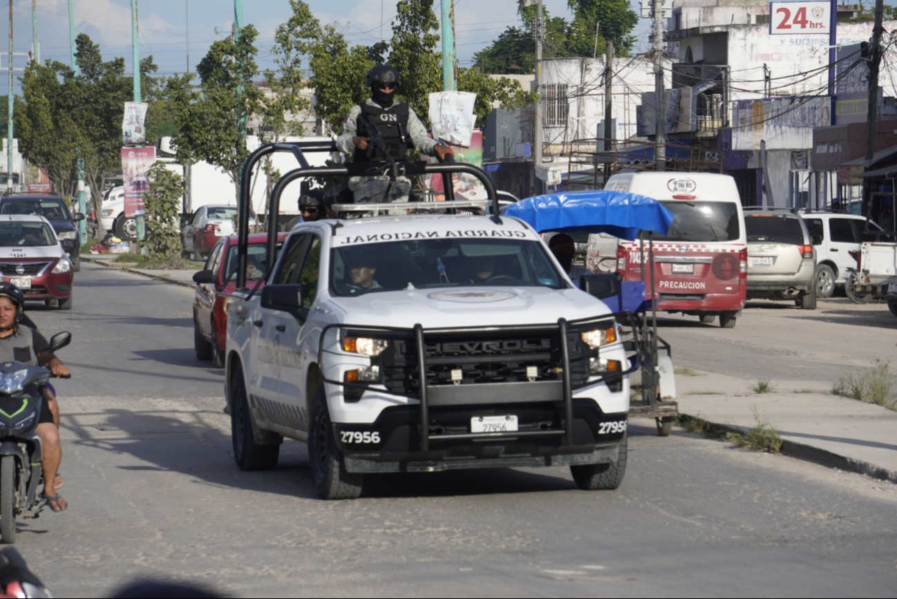 La guardia Nacional vigila la zona