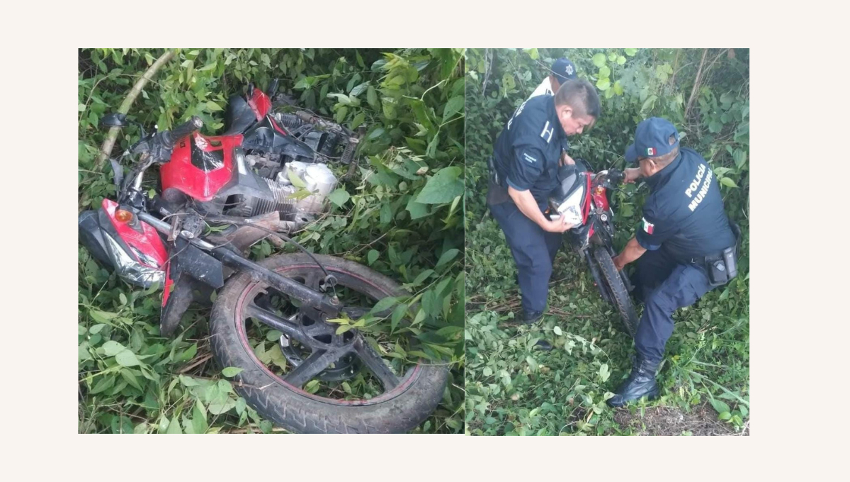 Hallan motocicleta abandonada cerca de la  Universidad Intercultural Maya en Cancún