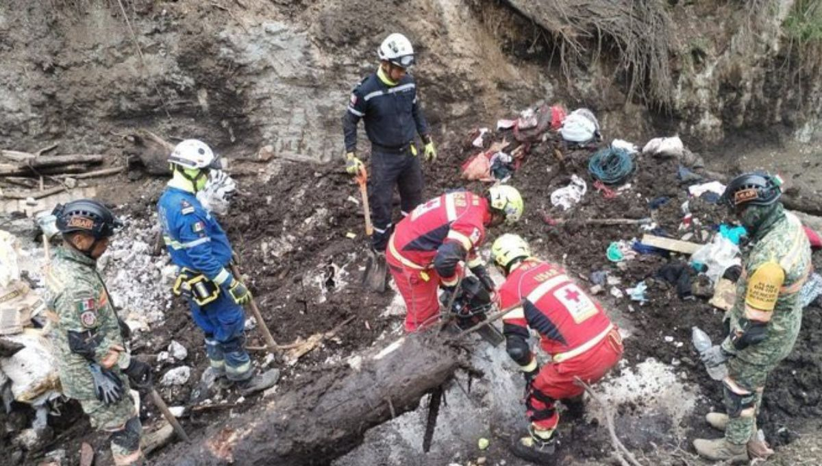 Concluyen labores de rescate tras derrumbe en Jilotzingo: nueve fallecidos y tres rescatados con vida