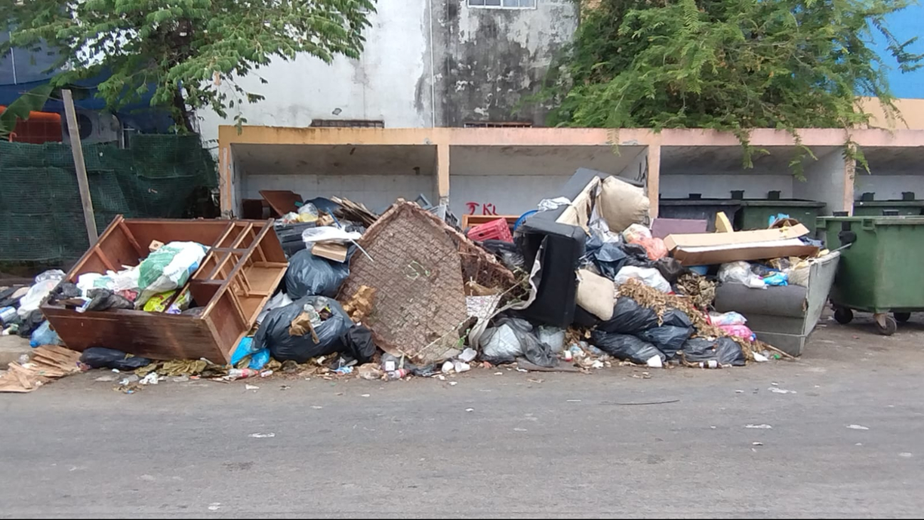 La privada Espátulas entre calle Azulejos es una de varias privadas de Villas del Sol que sufren del exceso de basura.