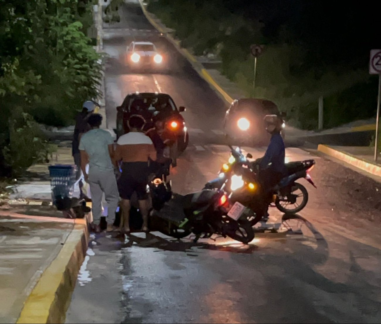 Primer accidente el Sendero Seguro