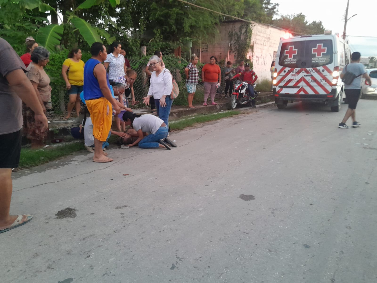 El accidente ocurrió en la calle 39 de la colonia Morelos