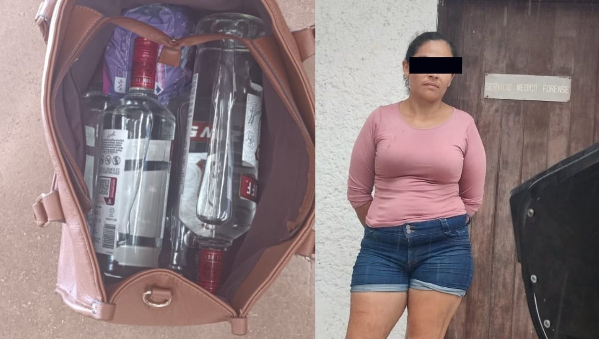 La mujer fue sorprendida por el guardia de seguridad mientras intentaba sustraer botellas de vodka