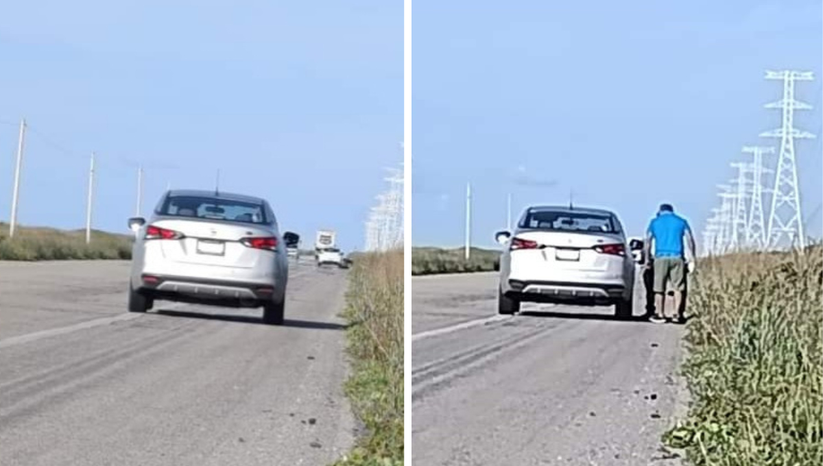 María Damas Rodríguez destaca que los baches en la carretera representan un peligro, especialmente de noche y con lluvia