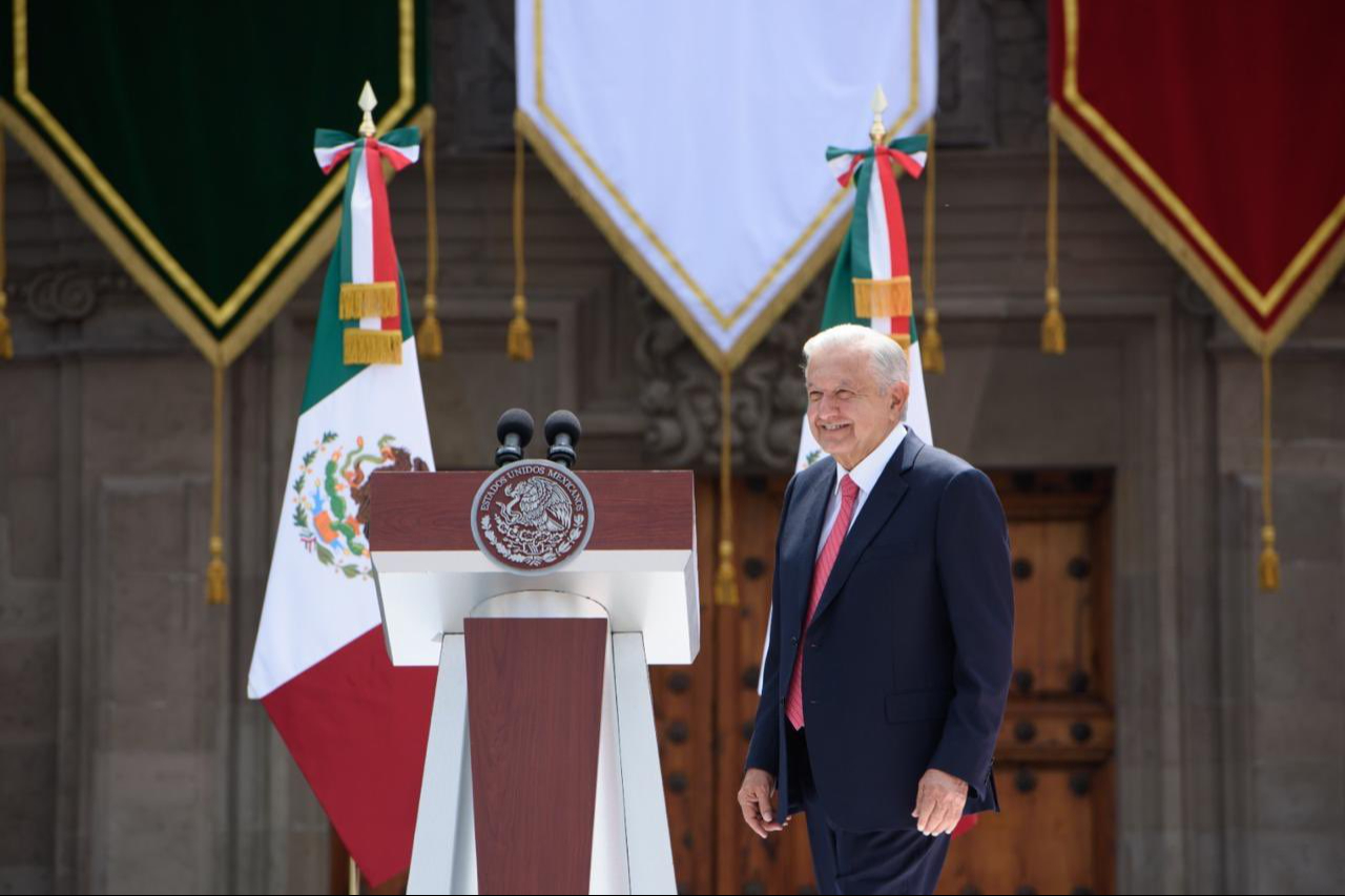 Andrés Manuel López Obrador durante su Sexto Informe de Gobierno