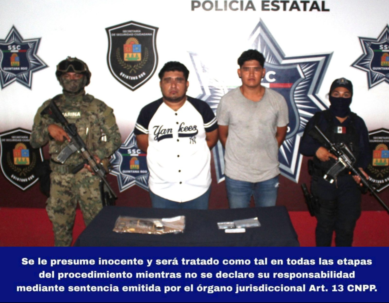 Detienen a dos jóvenes por posesión de drogas en Cancún