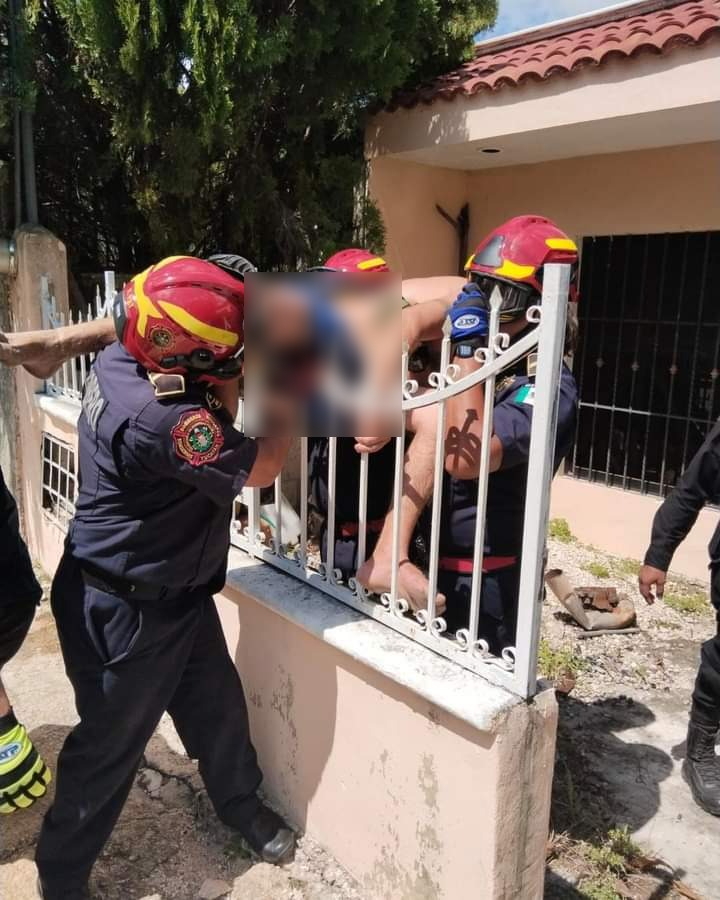 El hombre fue trasladado de emergencia a un hospital en Mérida