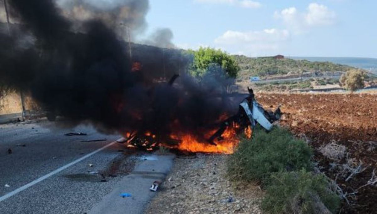 Israelí bombardeó un vehículo en Naqoura, Líbano