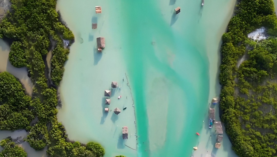   Así se ve desde las alturas la playa más bonita de Yucatán: VIDEO  