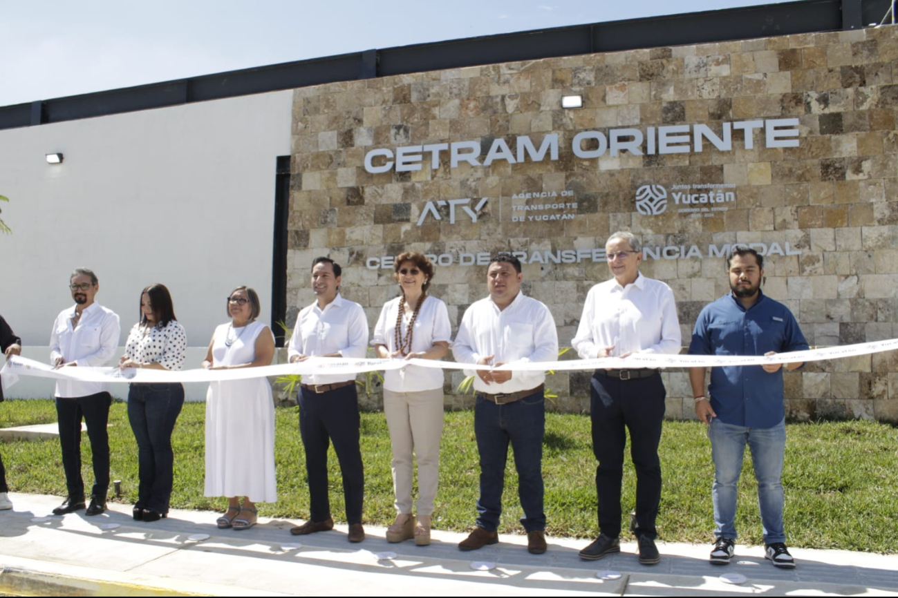 María Fritz y Mauricio Vila cortaron el listón de inauguración del CETRAM Oriente