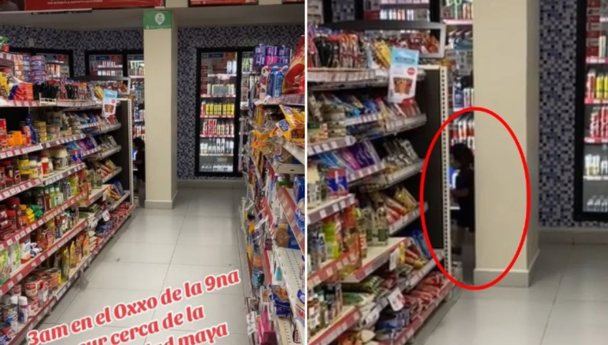 Filtran video que muestra a una niña fantasma captada en un Oxxo de Chiapas