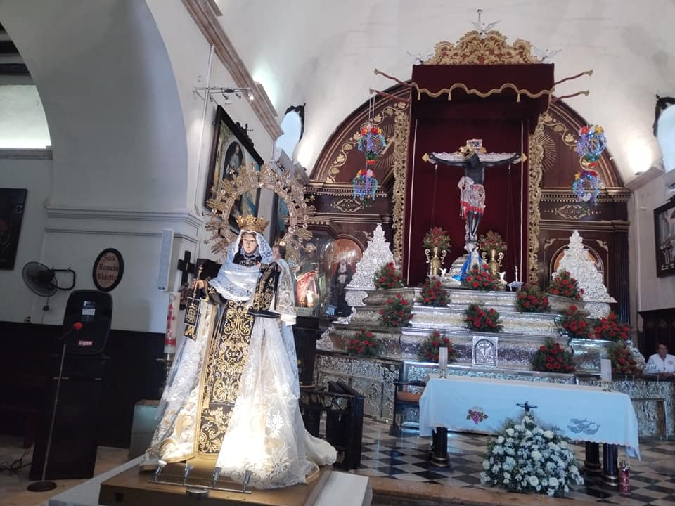 Conmovedor, Virgen del Carmen visita al Cristo Negro señor de San Román en Campeche 