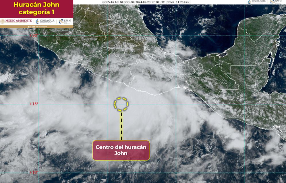 El huracán John generará lluvias intensas en el sur y sureste mexicano / Especial