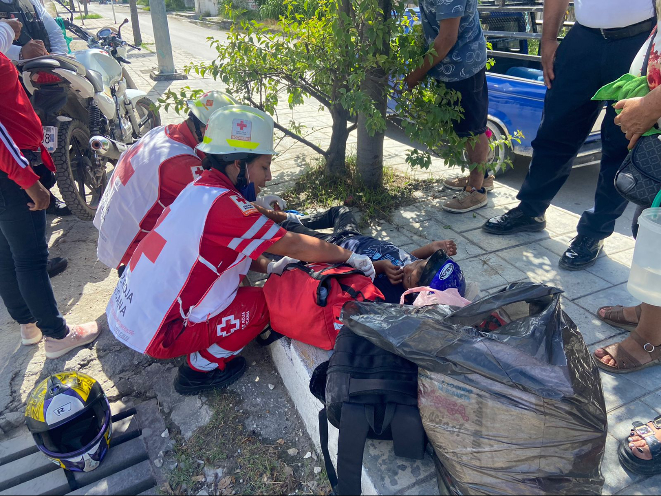 Fueron atendidos por la Cruz Roja y trasladados al hospital IMSS-Bienestar Janell Romero Aguilar