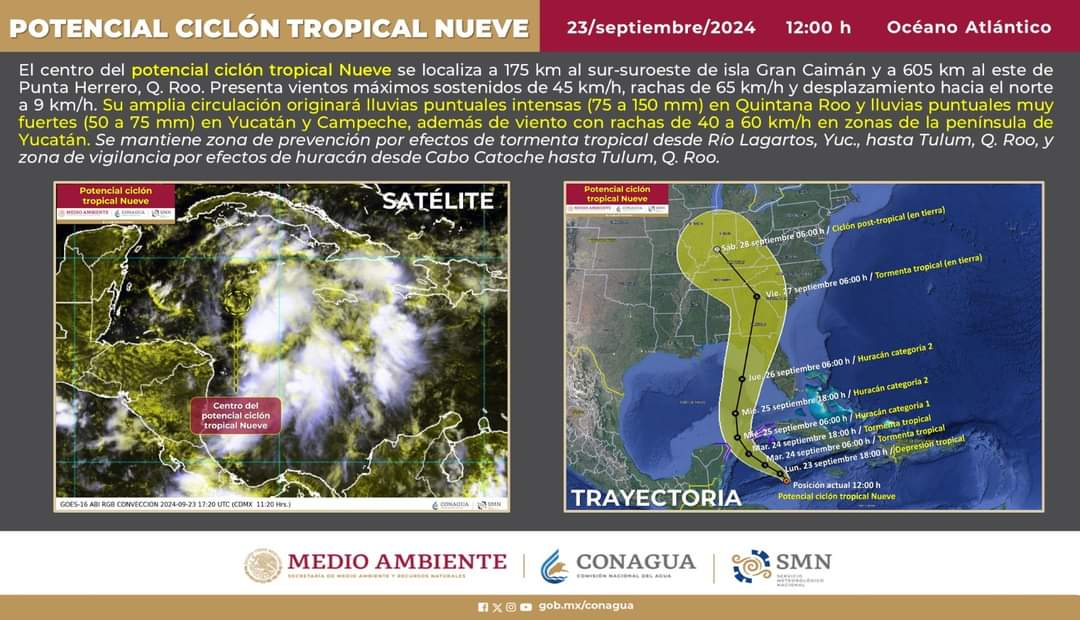 Potencial Ciclón Tropical "Nueve"