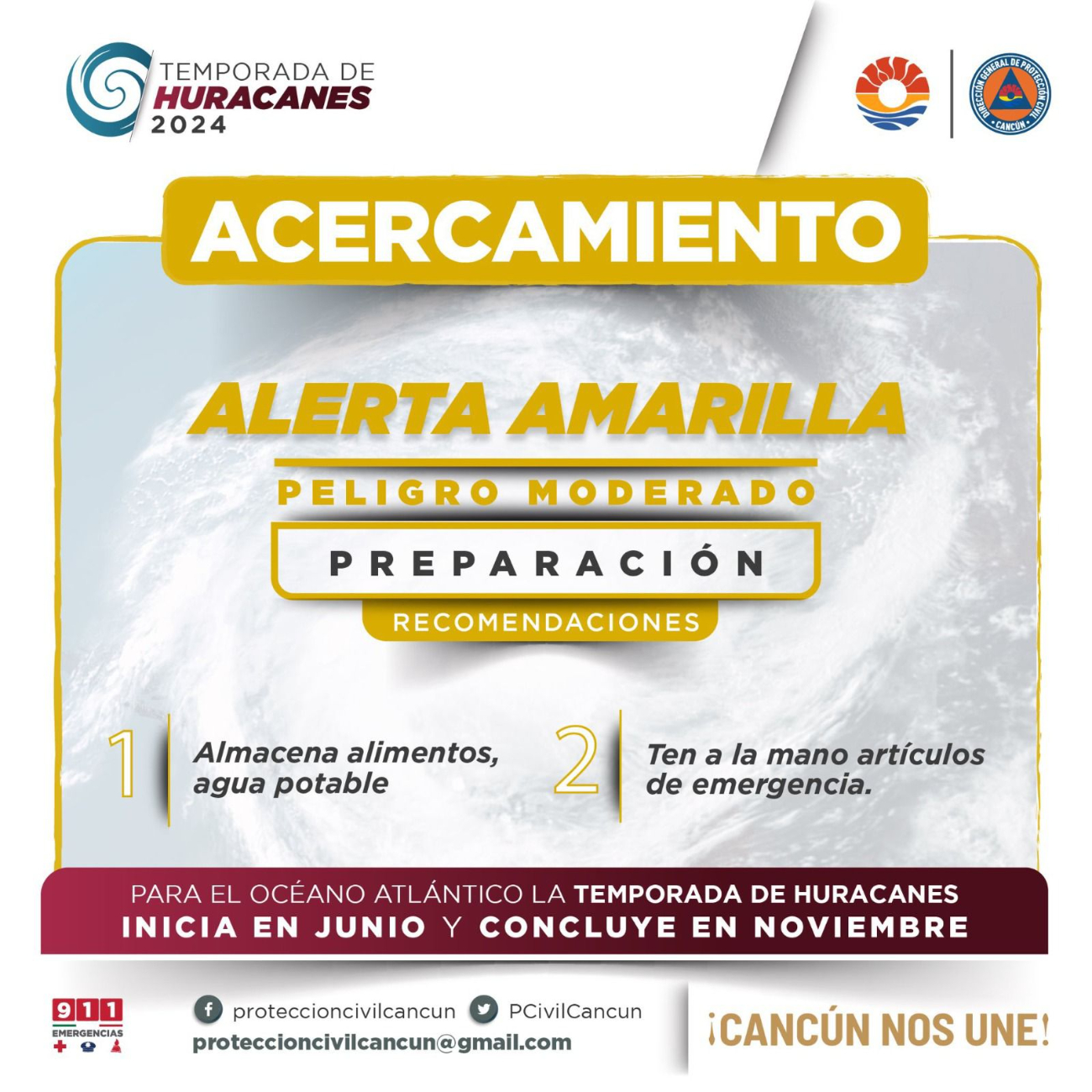 Se activa la Alerta Amarrilla en Quintana Roo