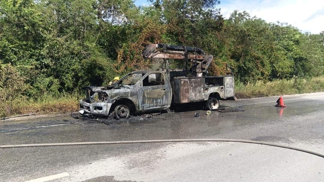 La camioneta fue declarada pérdida total