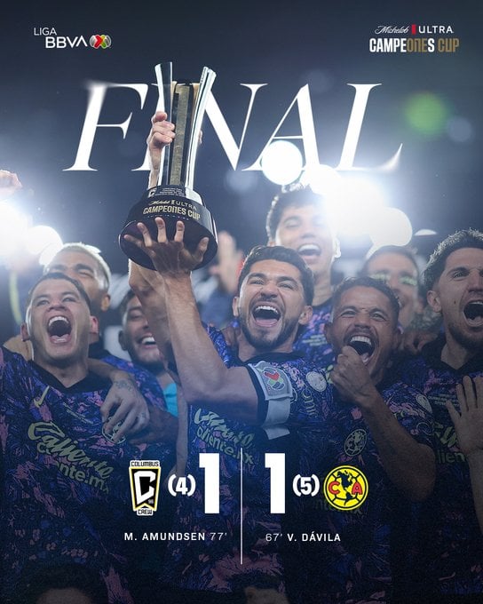  Jardine suma su quinto título con el América tras ganar la Campeones Cup 2024