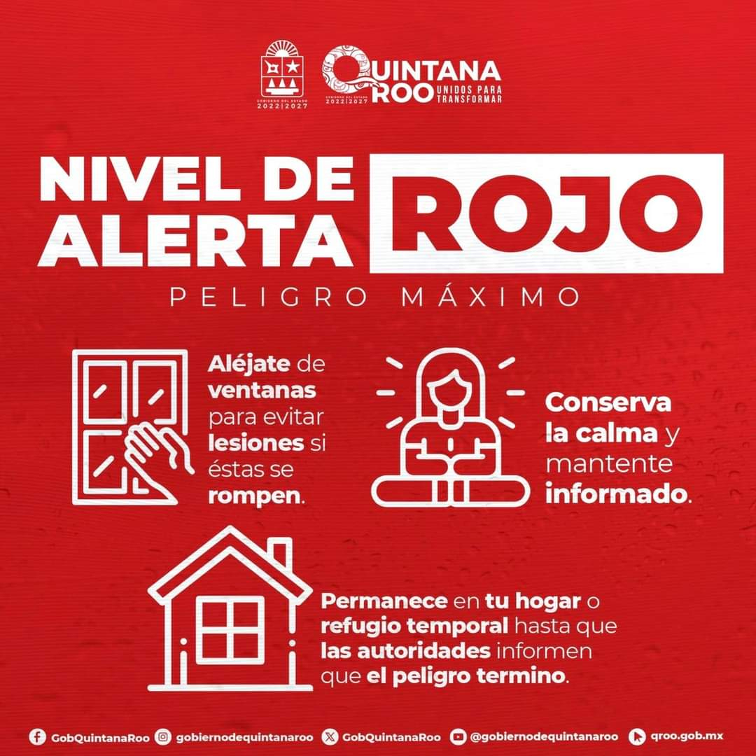 Se activa la Alerta Roja por la cercanía de "Helene" en Quintana Roo