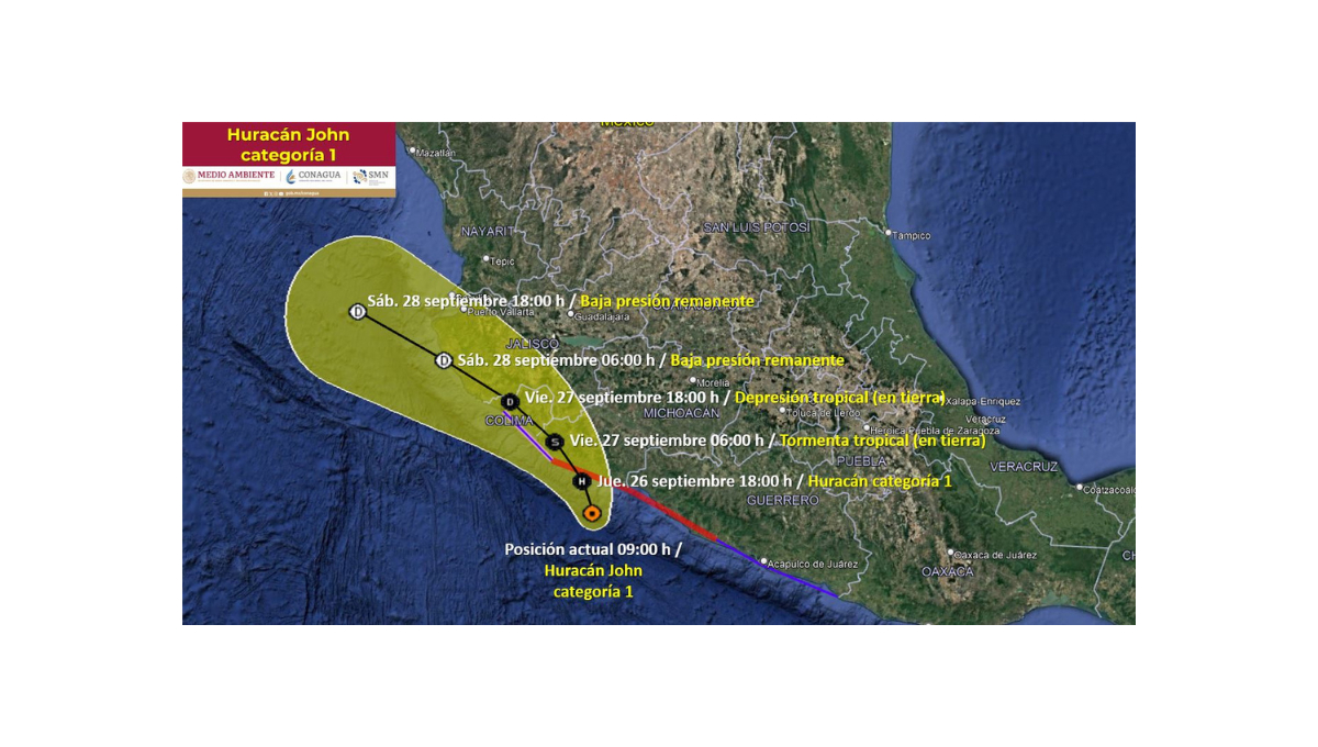 Michoacán será uno de los estados más afectados, con lluvias extraordinarias y vientos fuertes