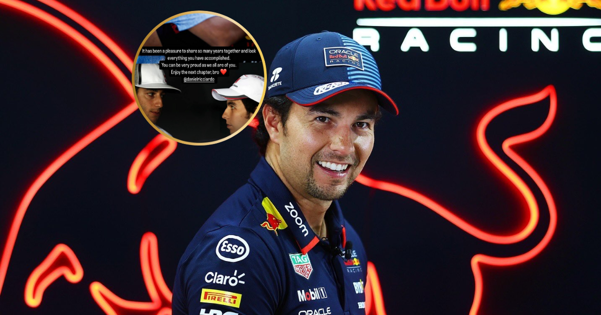 Checo Pérez despide a Ricciardo de Red Bull con emotivo mensaje