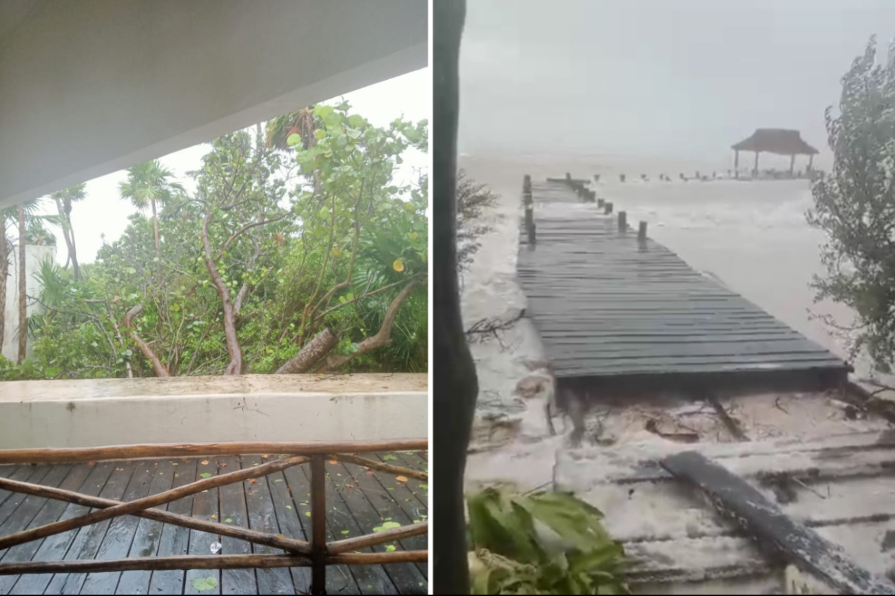 Huracán Helene causa daños en el Parque Nacional de Isla Contoy: VIDEO