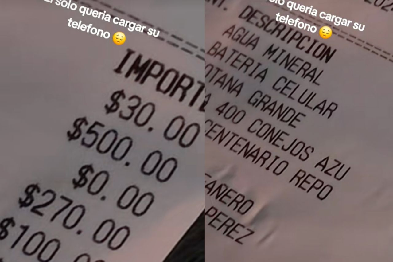 Por cargar su celular en un restaurante le cobra cuenta excesiva