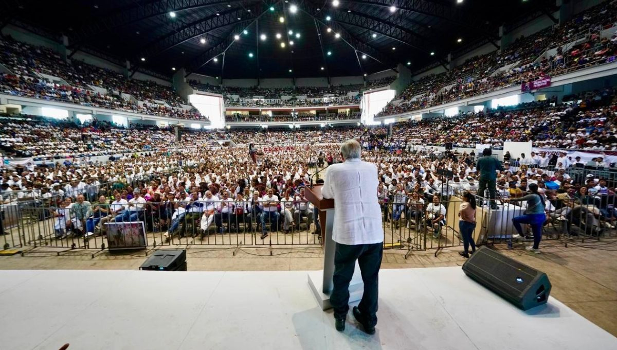 AMLO en su última visita a Nayarit, como presidente de México