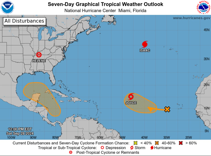 El Huracán Isaac y la Tormenta Tropical Joyce no representan riesgo para México